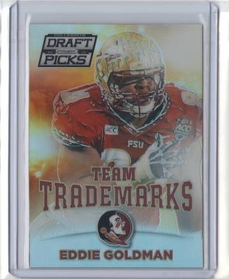 EDDIE GOLDMAN 2015 Prizm Draft Team Trademarks Ref RC Rookie #19 Seminoles BEARS
