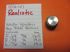REALISTIC STA-47 STEREO RECEIVER SELECTOR SPEAKERS BASS TREBLE BALANCE VOL