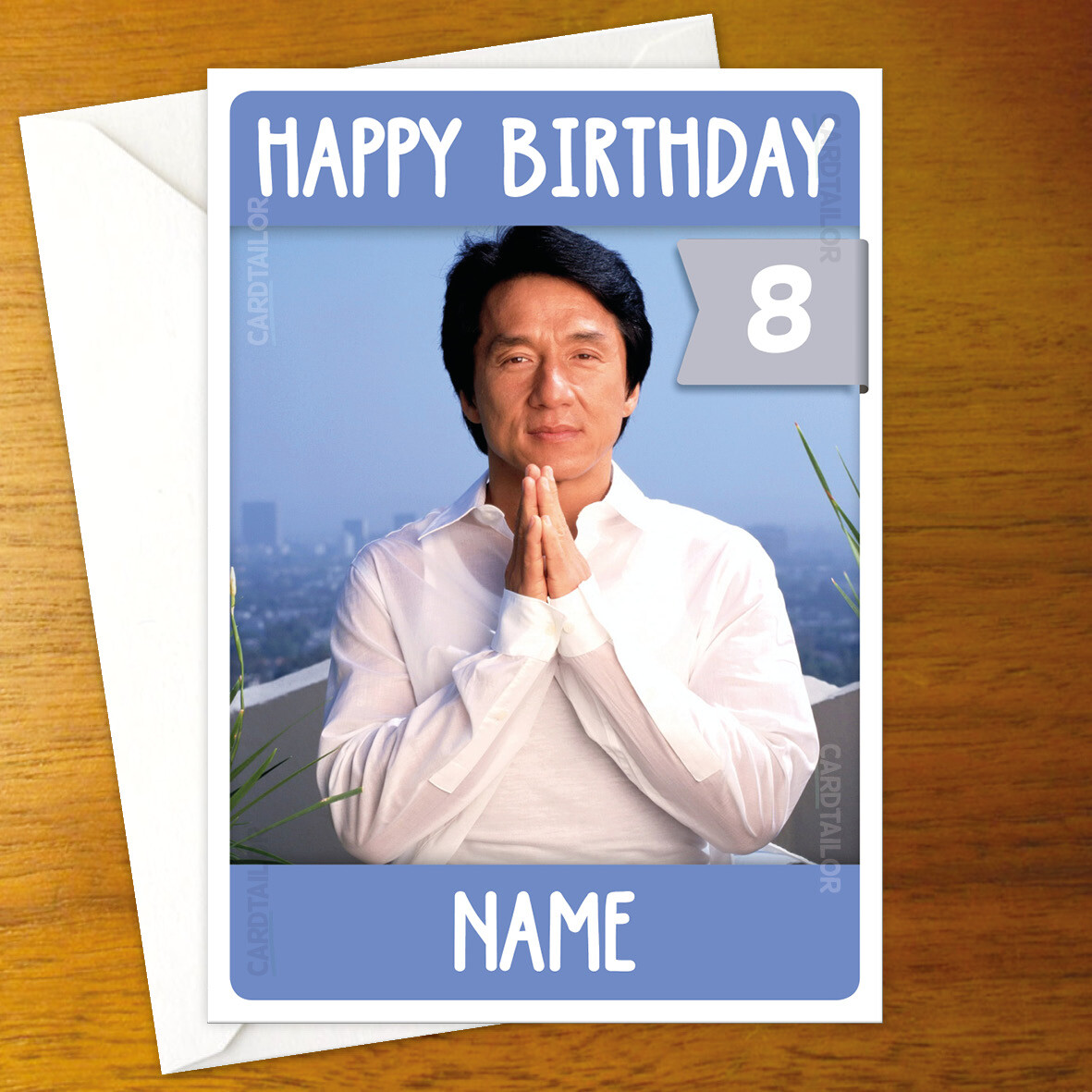 JACKIE CHAN Personalised Birthday Card A5 martial arts rush hour lee  shanghai
