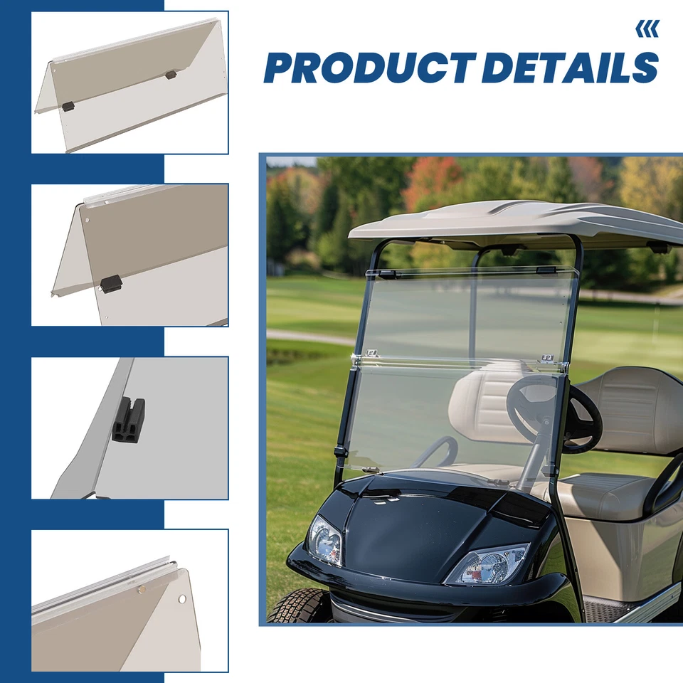 Parabrisas plegable tintado para carro de golf Yamaha G29 Drive 07-16 Foto 3 de 4