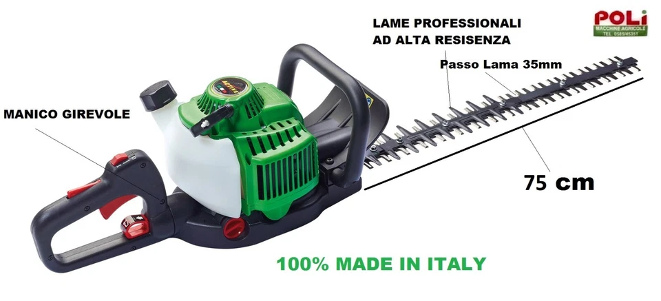 ACTIVE H24 750 TAGLIASIEPI TOSASIEPI DOPPIA LAMA AFFIDABILE PROFESSIONALE IL TOP - Immagine 2 di 4