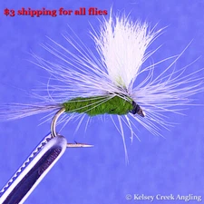 1 dozen (12) Parachute Blue Wing Olive Dry Flies