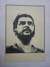 JOSE R. SALAS MARTINEZ. ¨Image of Che¨. Serigraphy. Signed. P/A. Cuban Art