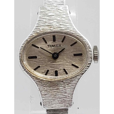 Women\'s Timex dress watch. White opalescent face. Small bracelet band Women main image 3