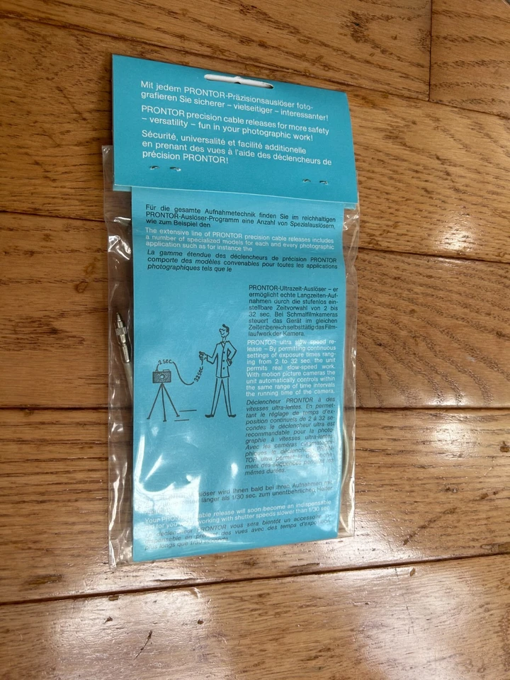 NEW! Prontor precision camera shutter release cable. 30cm(12") Made in Germany - Image 2 of 4