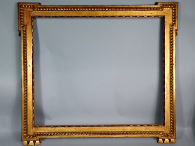 Cadre Ancien Doré En Bois Mouluré – Dimensions 56,5x43 Cm (feuillure 43x30 Cm) – Bon état