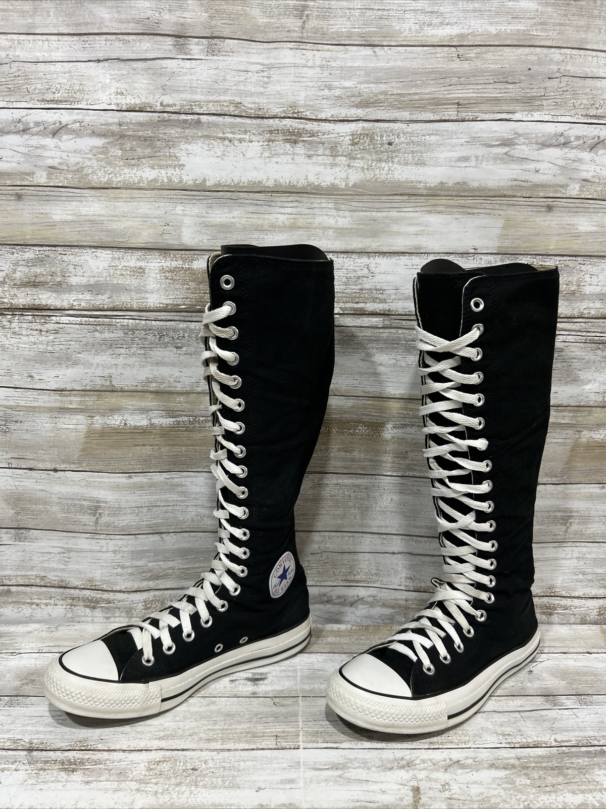 Converse All Star Chuck Taylor XXHI Knee High Black Tall Boots 1V708 Sz