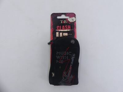 TNB THE CLASH MUSIC WITH ME MINI POUCH BLACK  PHONE MP3 CAMERA ALL PURPOSE