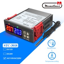 STC-3018 AC 110V-220V Digital Dual Temperature Controller Thermostat Temp Probe