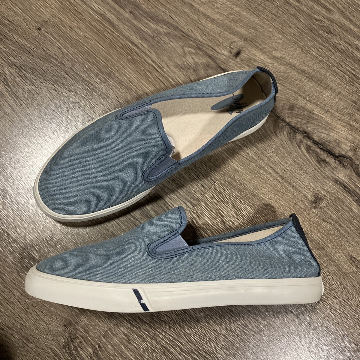 Johnnie-O Stealth Canvas Slip On Navy Shoes Sz 8 M Denim  display picture 2