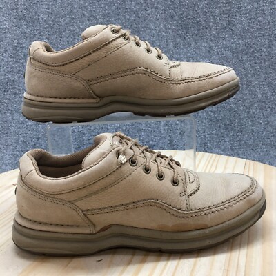 Rockport World Tour Classic Scarpe Basse Uomo – Pelle Sand Nubuck, Tacco Piatto, Chiusura Stringata, Numero 43 - 5