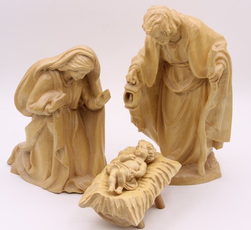 ANRI BERNADI Krippe Krippenfigur MARIA kniend Mutter natur handgeschnitzt 20cm - Bild 9 von 9
