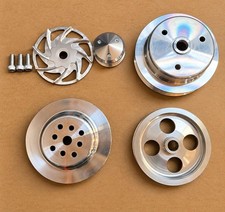 Chevy Sbc Serpentine Pulley Kit Short Water Pump With Type 2 Power Steering Pump