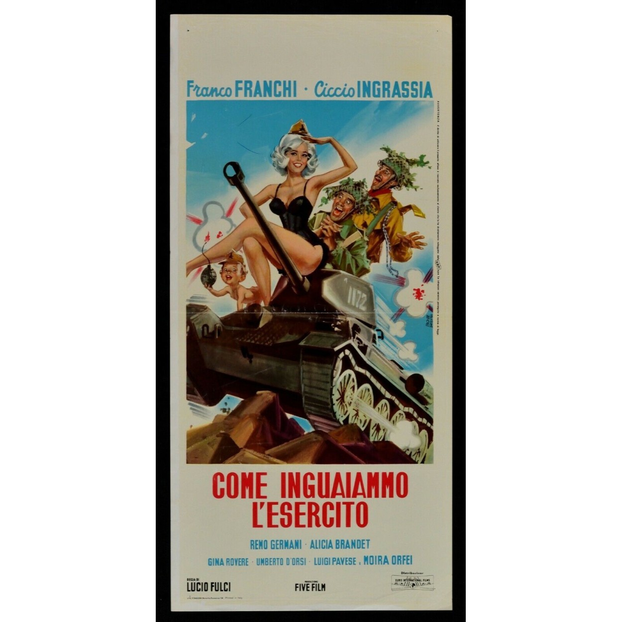 Locandina originale film COME INGUAIAMMO L'ESERCITO (1965) - Regia di Lucio Fulci