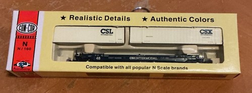 Acoplador tipo rapido Con-Cor N/160 escala N doble pila contenedor coche CSX 620509 | Zustand: Used