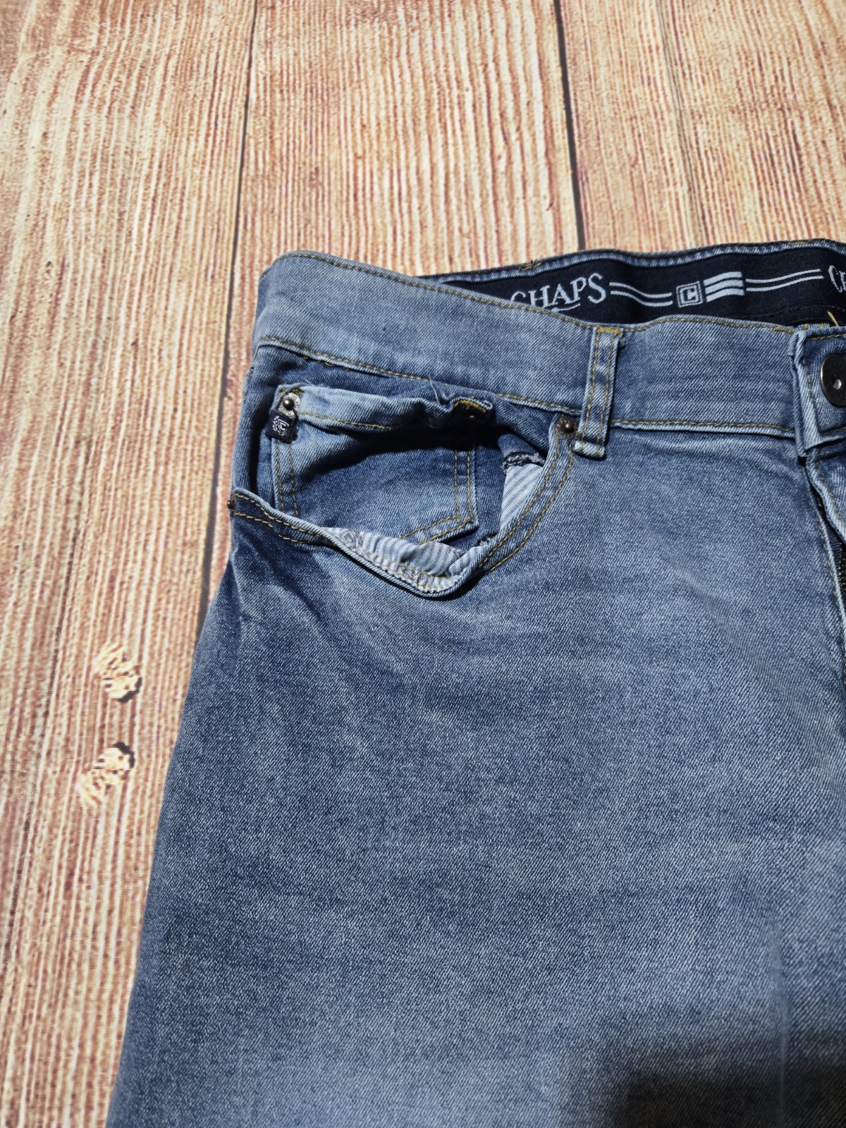 Chaps Ralph Lauren Jeans Mens 34X30 Blue Medium Wash Straight Denim Workwear thumbnail 3