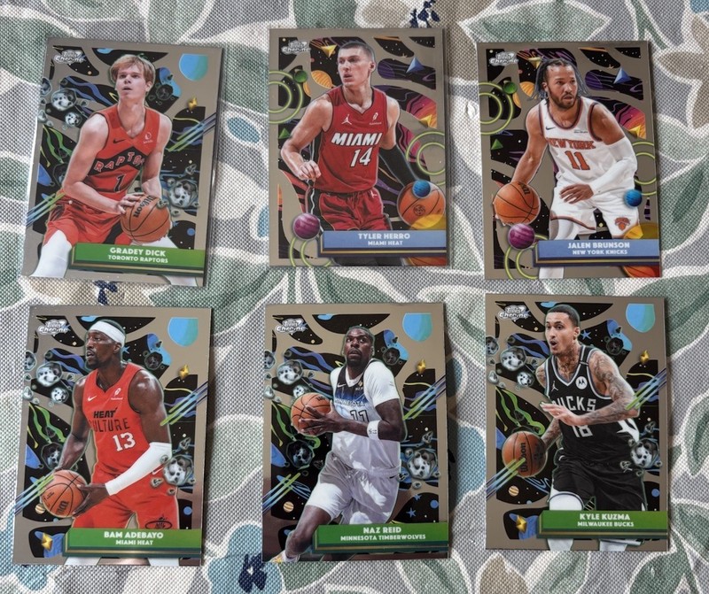Topps chrome Cosmic Basketball Card Lot. 6 Total Cards. Check It Out