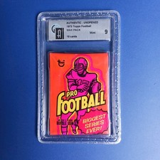 1973 Topps Football Wax Pack GAI 9, Possible Franco Harris RC 