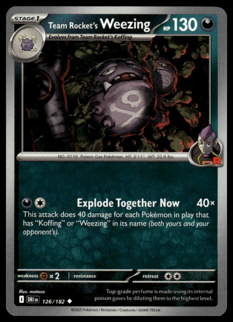 Team Rocket's Weezing - SV10: Destined Rivals 126/182 Normal NM