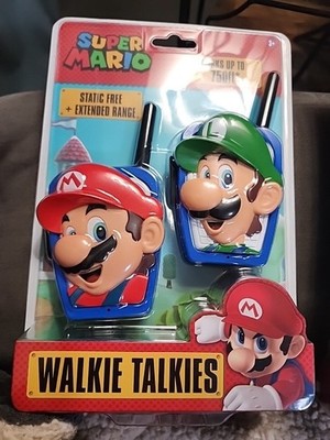 Super Mario Bros Walkie Talkies Brand New, Works up to 75 Feet