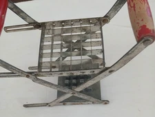 VINTAGE Red wood Handle French Fry Cutter - Folding