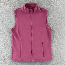 L.L. Bean Women’s Small Reg Pink Full Zip Pink Fleece Vest