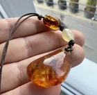 Natural Baltic Amber Pendant Bead 6gr Neclace White Green HAS CRACK