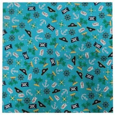 Lot of 2 Nautical Pirate Hat Flag Anchor Wheel Aarr 22"x22" Bandana Bandanna