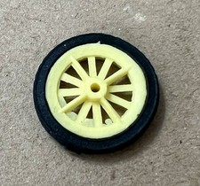 Dinky 109/120/475/477/485 Ford T - Reproduction Spoked Yellow Wheel/Rubber Tyre