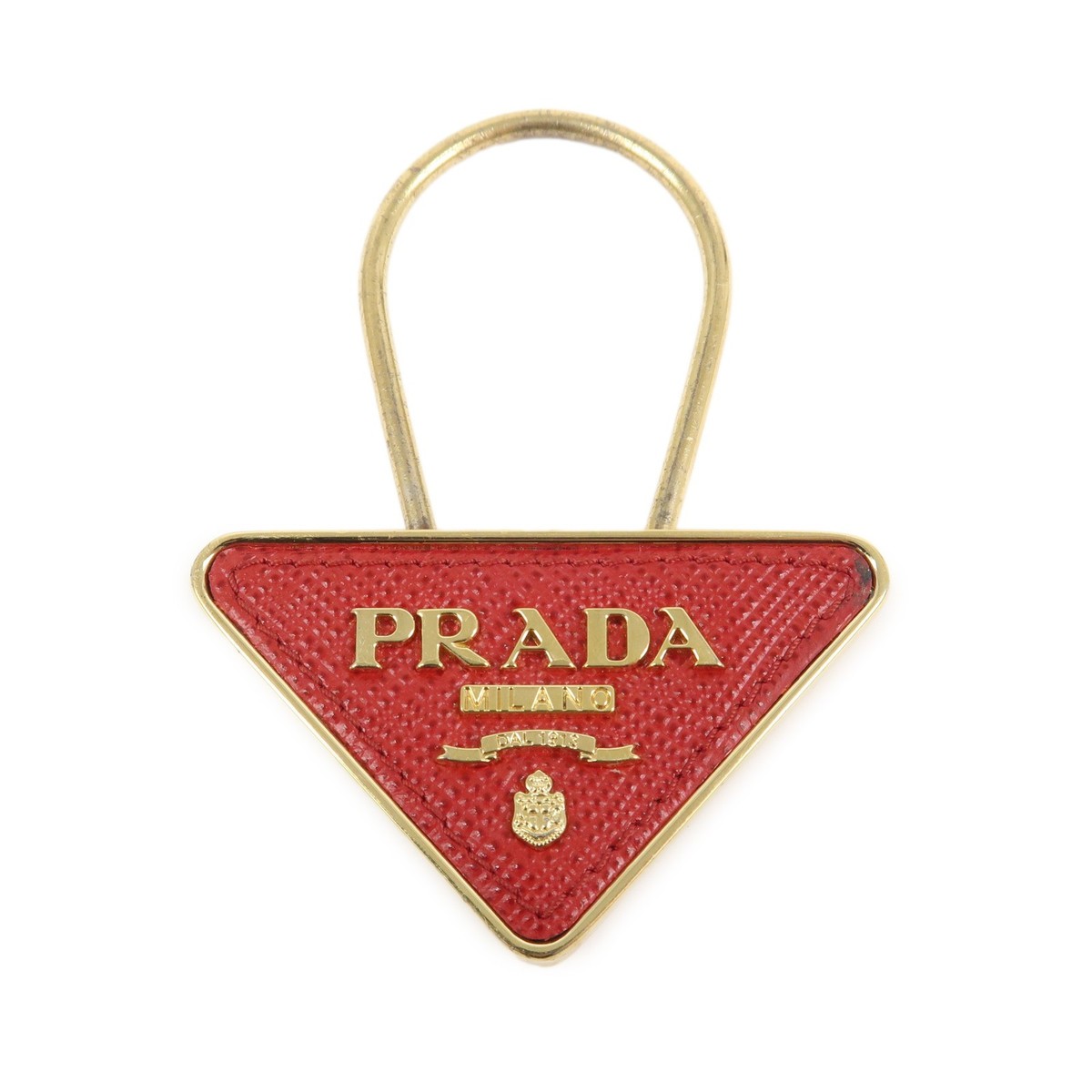 PRADA トライアングルキーリングサファイアーノレッド PRADA トライアングルキーリングサファイアーノレッド PRADA