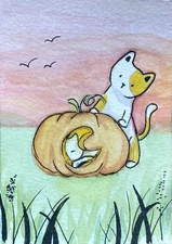 ACEO Original Mixed Media Painting Art