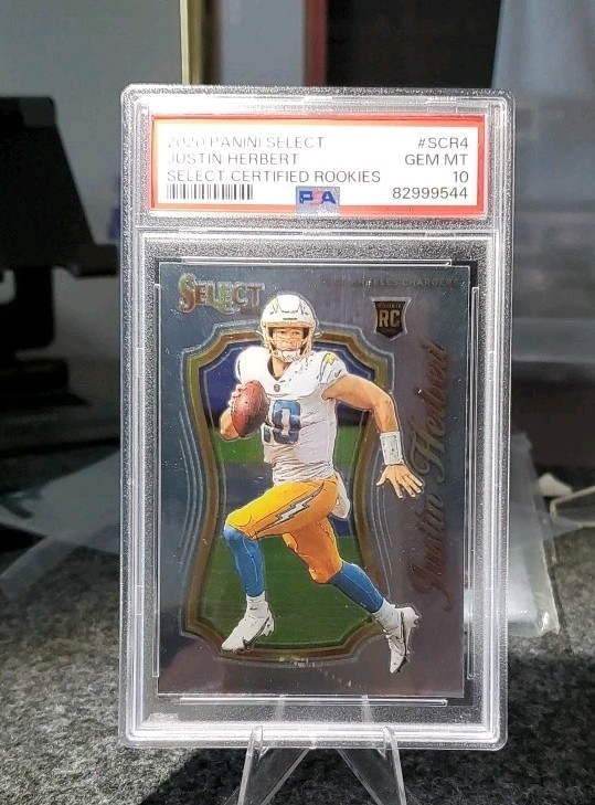 2020 Panini Select Certified Rookies JUSTIN HERBERT ROOKIE RC PSA 10 🔥