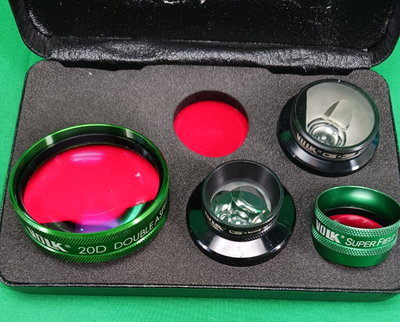 Volk Ophthalmoscopic Lens Set In Case--20D/SuperField NC/G3/G4 | eBay