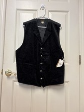 Rare Double RL Black Button-Front Vest Waistcoat Men's Regular Size XXL