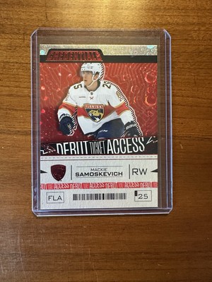 Mackie Samoskevich 2023-24 UD Credentials Debut Ticket Access Red /349 #110