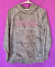 Rope like a Girl Hooey Women's Size Medium Cotton Sweatshirt Hoodie