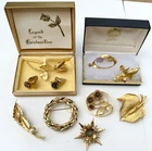Vintage  Costume Jewelry Lot Gold Plated MCM