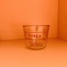 Vintage Antique Pyrex One Cup Dry Measuring G...