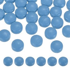 12mm Glass Mosaic Tiles, 300g Iridescent Glass Mosaic Tile Bulk, Sky Blue