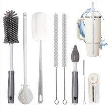 8Pcs Bottle Cleaning Brush Set with Long Handle  Straw Brushes for Cups