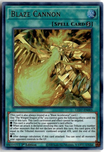 Blaze Cannon LED7-EN005 YuGiOh Legendary Duelists: Rage of Ra card