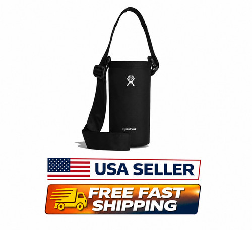 Hydro Flask Bottle Sling - Packable Bottle Bag - Medium Black