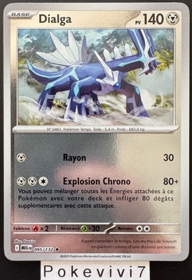 Pokemon Karte DIALGA 095/132 REVERSE ME01 Mega Evolution MEG FR NEU