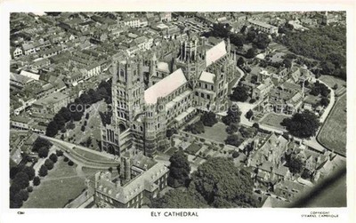 Ely  Cambridgeshire UK Cathedral Air view