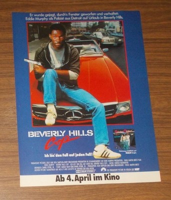 Seltene Werbung BEVERLY HILLS COP Eddie Murphy - Ab 4. April im Kino 1985