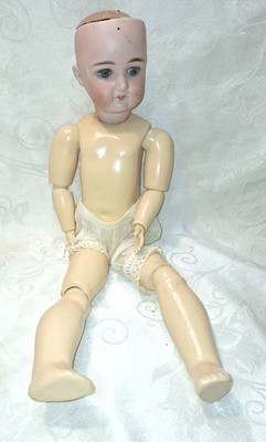 ANTIQUE MAX HANDWERCK GERMANY BISQUE HEAD DOLL 21'' READY TO DRESS $49.99