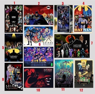 Batman The Animated Series Classic Villains And Gotham City Art Poster Collectio