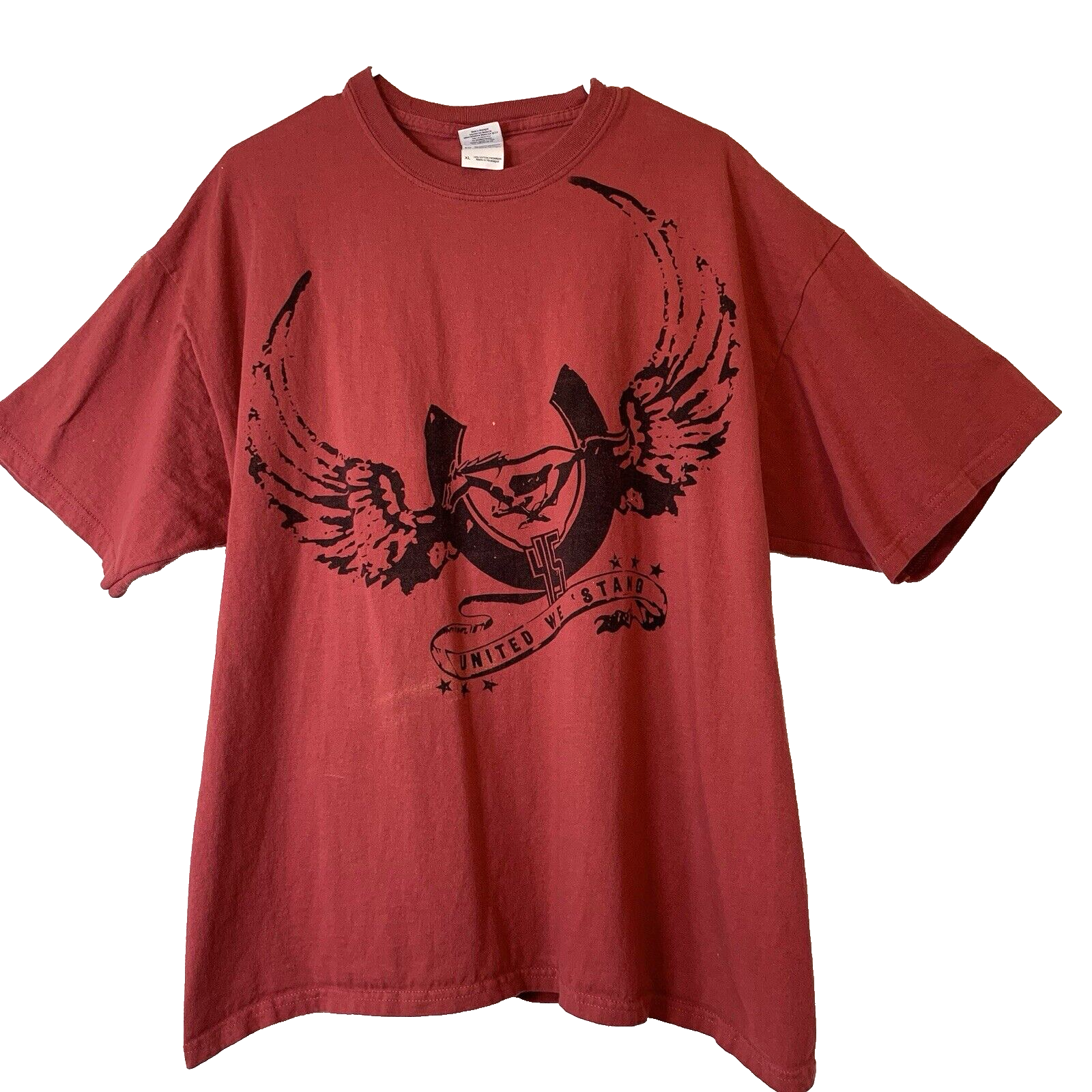 Ford Mustang Pony Ferro di Cavallo Grahics 45 United We Stand XL Rosso Nero Grafica