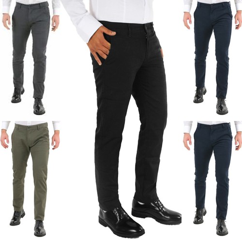 Guy Pantaloni Uomo chino Slim Fit Elasticizzati Invernali 44 46 48 50 52  casual | eBay