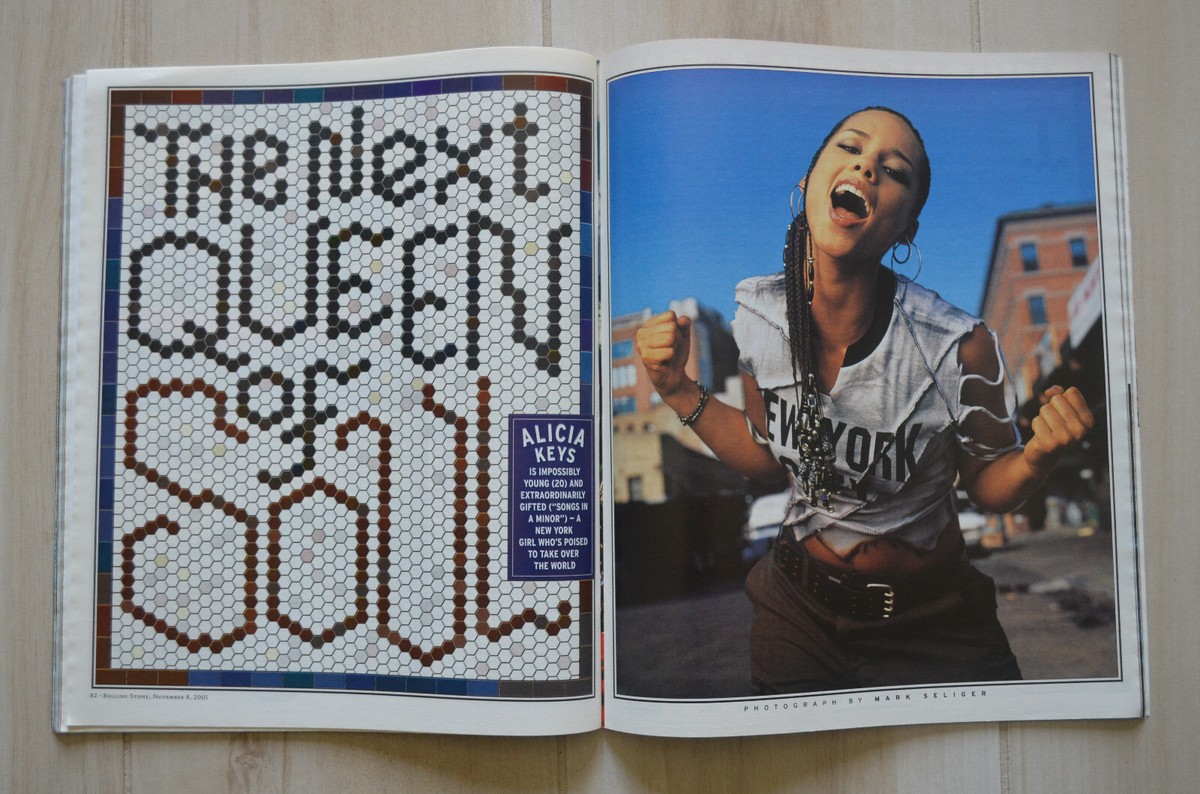 ☆Alicia Keys☆ Rollingstone R&B Soul Rolling Stone Magazine #881, November 8, 2001 ALICIA kEYS